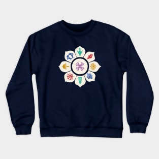 8 Auspicious Symbols Crewneck Sweatshirt